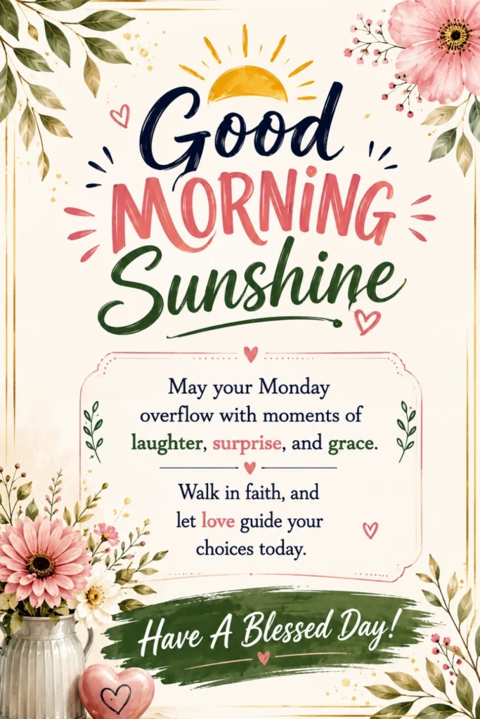 Inspirational Monday Morning Blessings